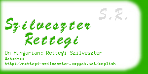 szilveszter rettegi business card